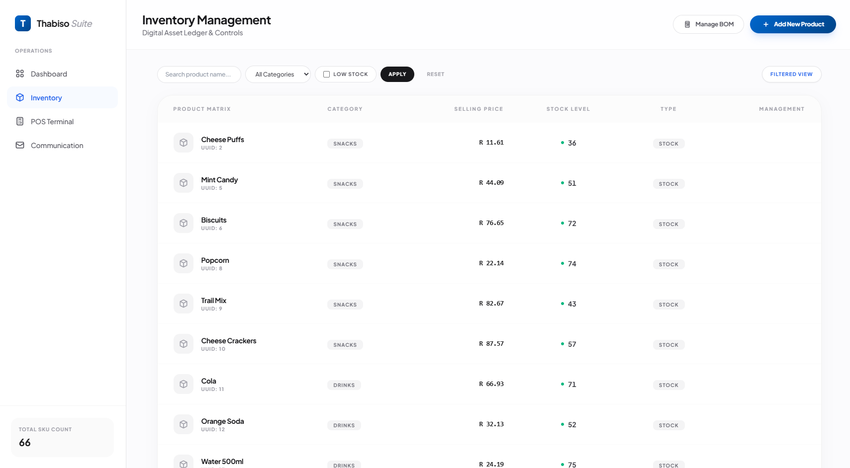 Demo 2 - Inventory Management